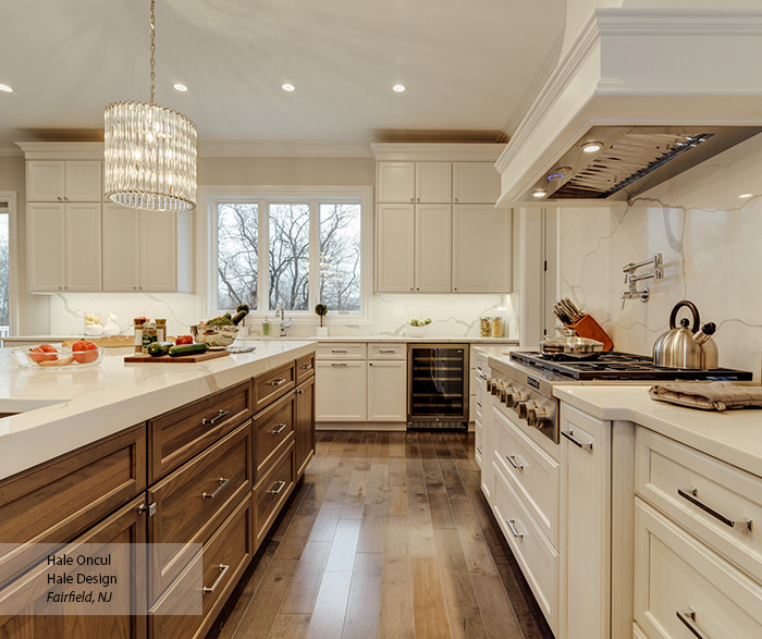 Casual White Maple And Walnut Kitchen Cabinets Omega