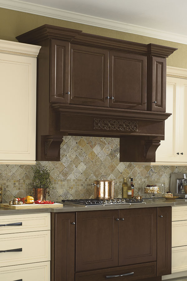Wood Hood With Celtic Corbel And Onlay Omega