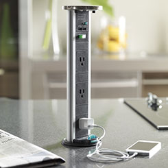 Power Pod popped up and in use on kitchen counter