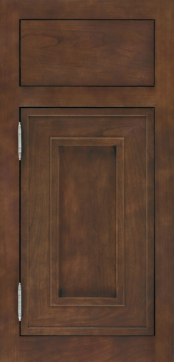 Beckwith cherry inset cabinet door in kodiak