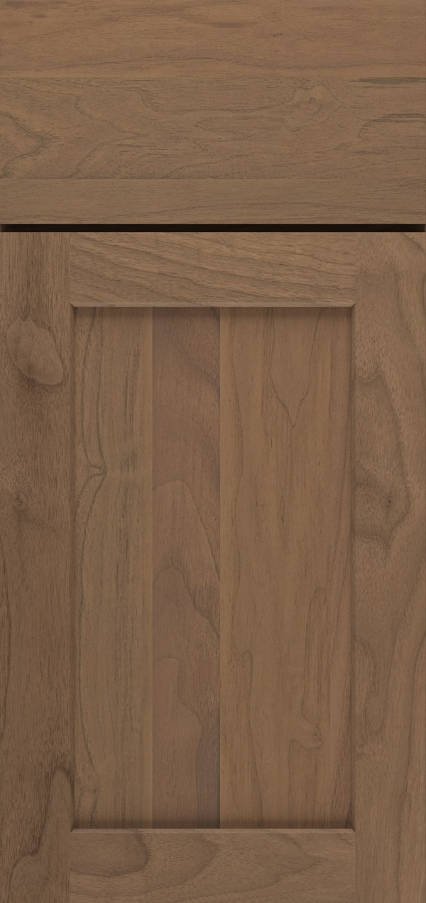 Benson walnut reversed raised panel cabinet door in desert