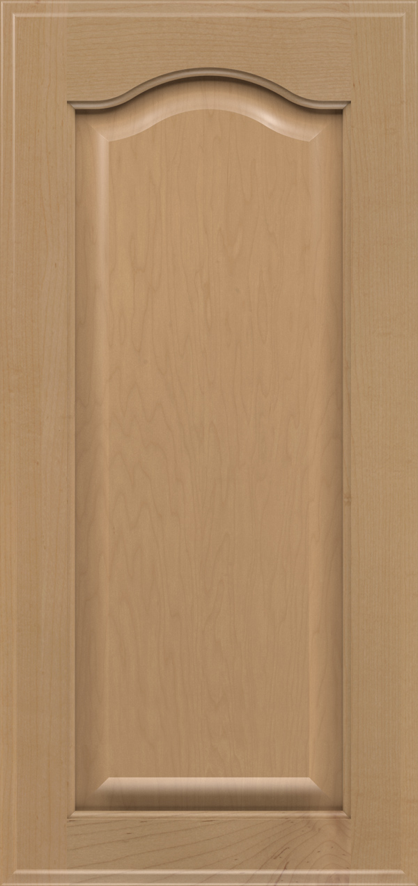 Brookside maple raised panel cathedral cabinet door in desert