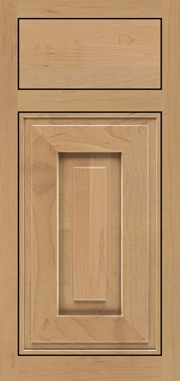 Clio maple inset cabinet door in desert
