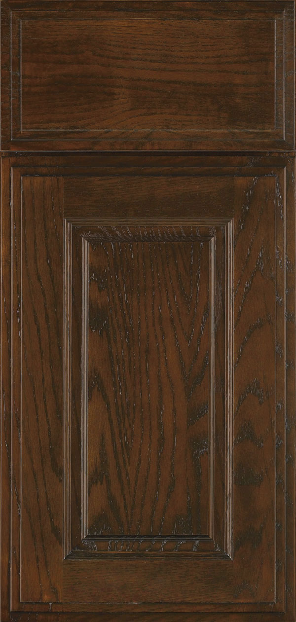 danville door style in quartersawn oak wood with chestnut finish