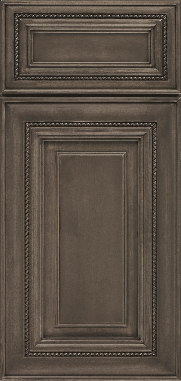 melbourne cabinet door style in maple wood and smokey hills finish