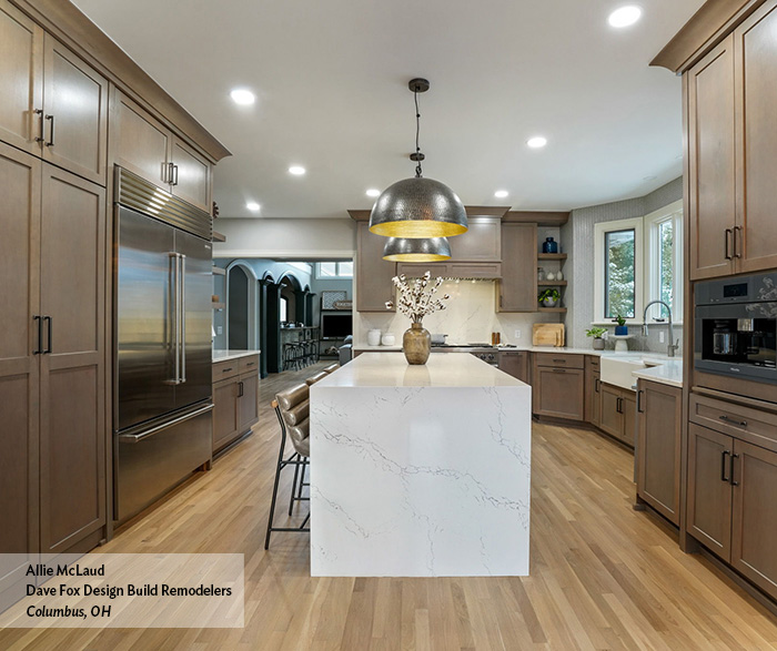 Two Tone Kitchen with Alder and Maple Cabinets
