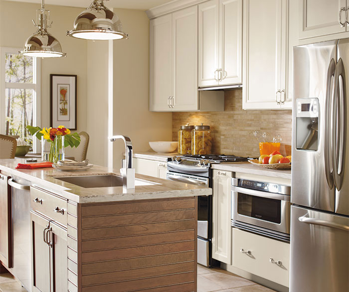 Painted Maple Cabinets in a Casual Kitchen