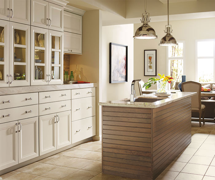 Painted Maple Cabinets in a Casual Kitchen