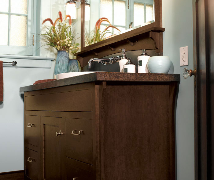 Bathroom Vanity Cabinet in Quartersawn Oak