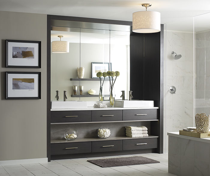 Modern Walnut Bathroom Vanity