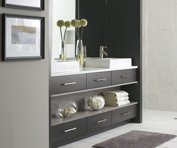 Modern Tarin bathroom vanity in Walnut Smokey Hills finish