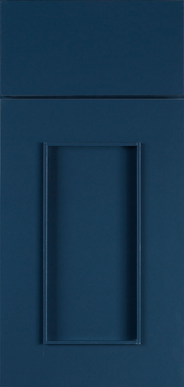 metro cabinet door style in maple wood with blue lagoon finish