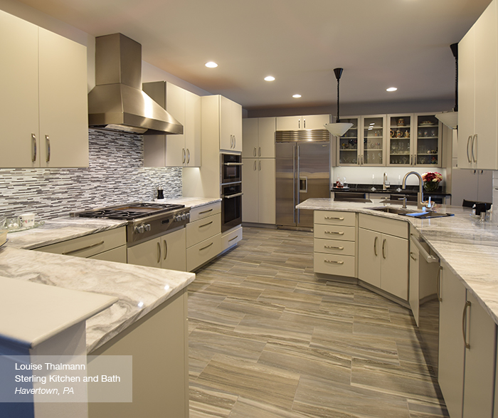 Vail modern grey kitchen in maple dove